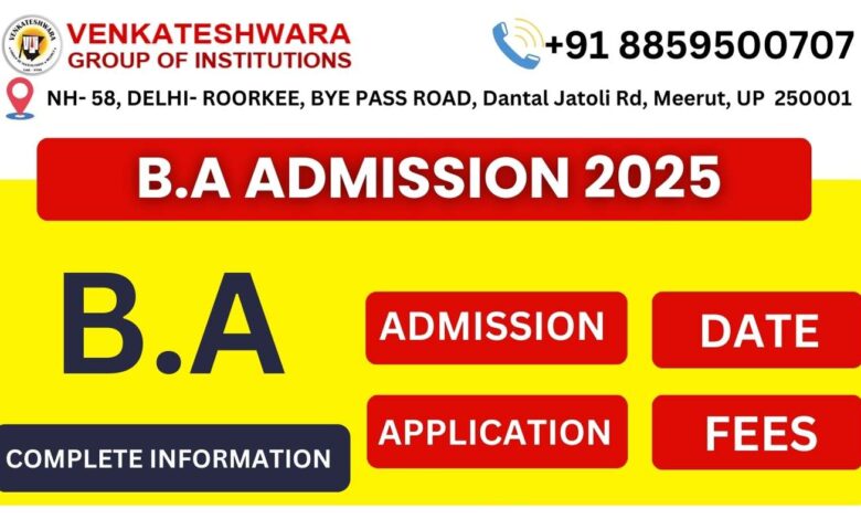B.A. admission 2025